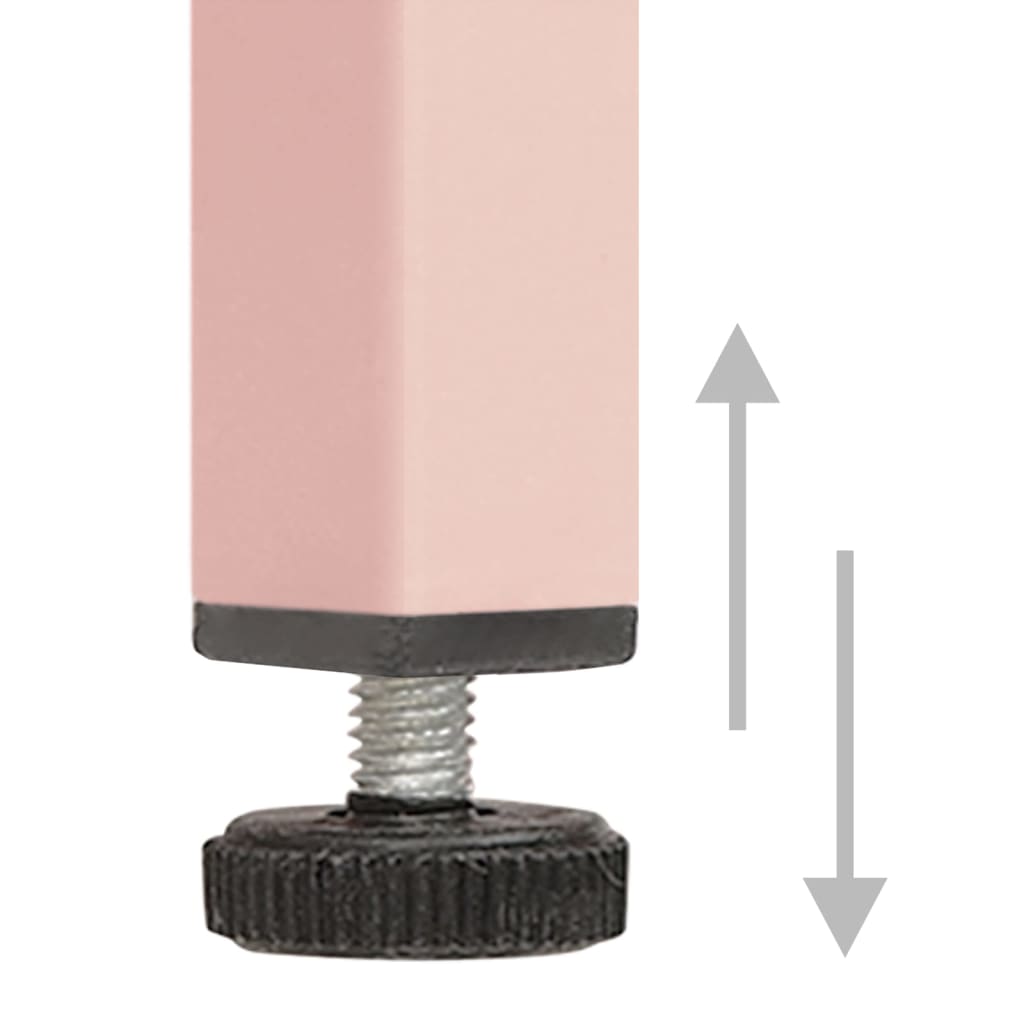 vidaXL Nightstand Pink 35x35x51 cm Steel