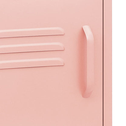vidaXL Nightstand Pink 35x35x51 cm Steel