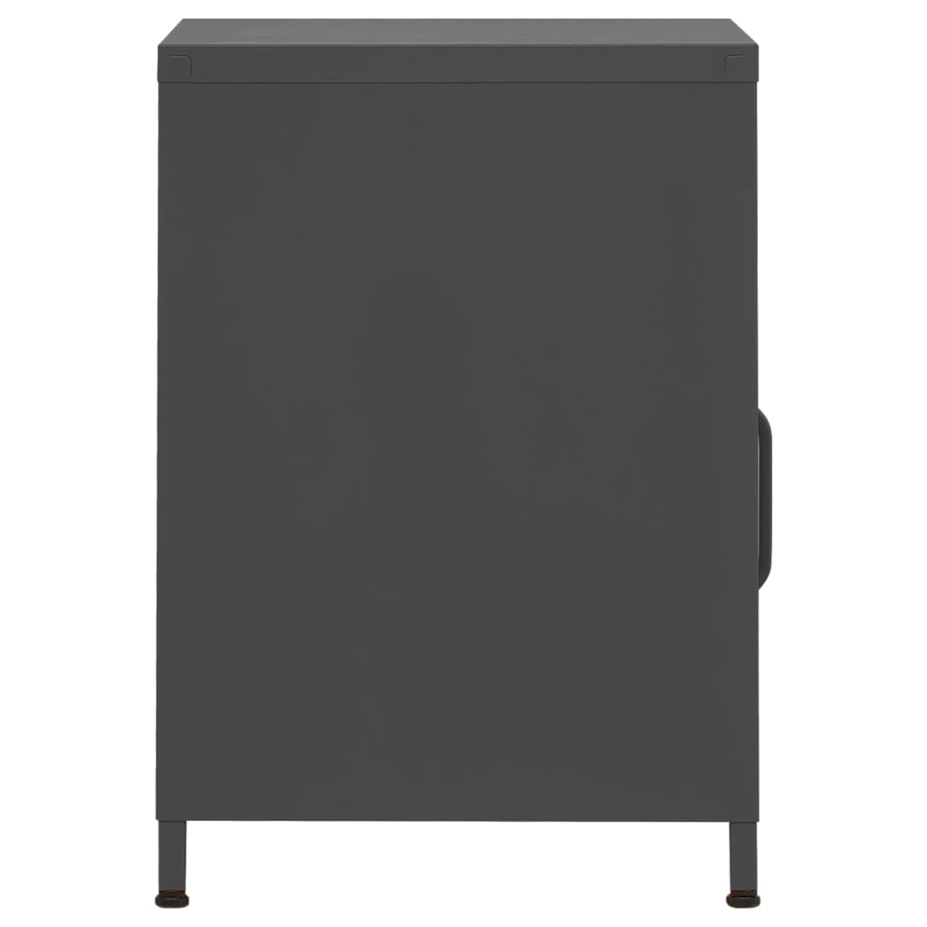 vidaXL Nightstand Anthracite 35x35x51 cm Steel