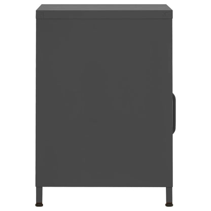 vidaXL Nightstand Anthracite 35x35x51 cm Steel