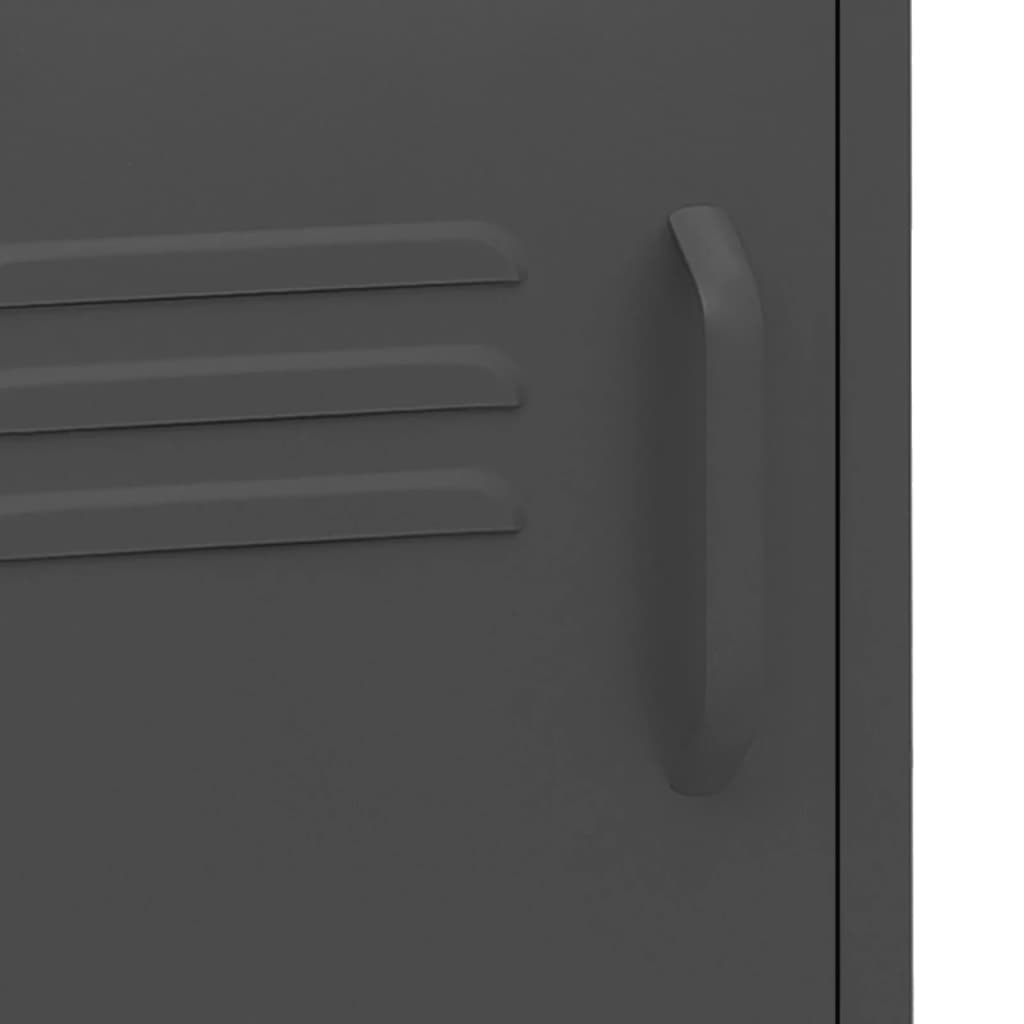 vidaXL Nightstand Anthracite 35x35x51 cm Steel