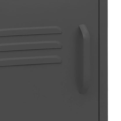 vidaXL Nightstand Anthracite 35x35x51 cm Steel