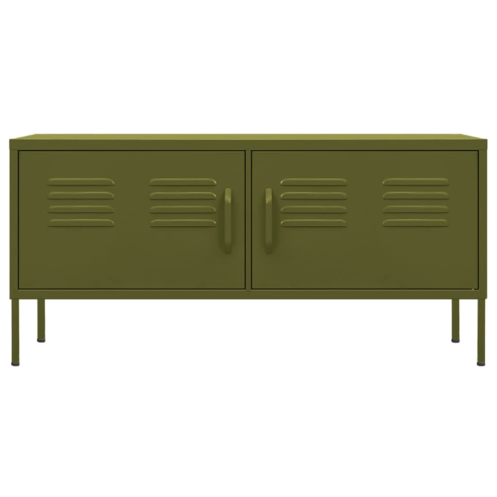 vidaXL TV Cabinet Olive Green 105x35x50 cm Steel