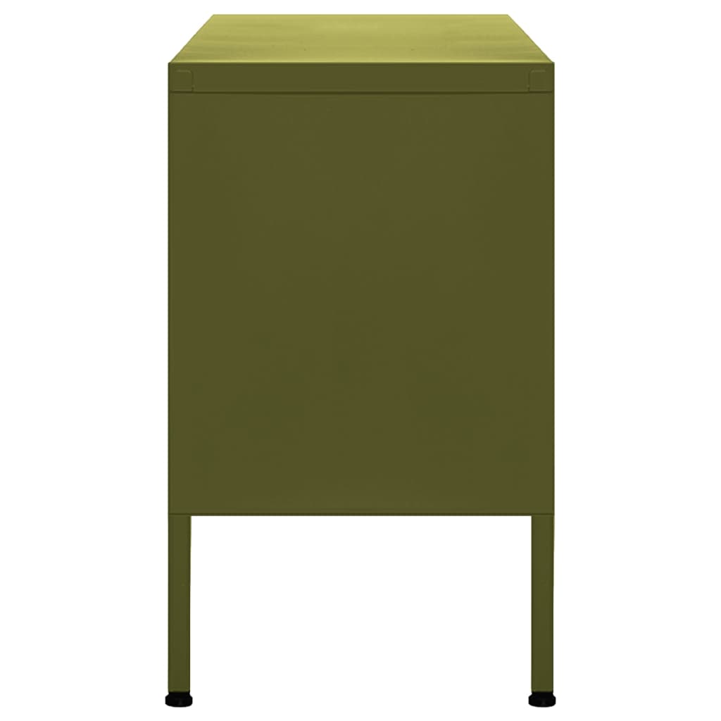 vidaXL TV Cabinet Olive Green 105x35x50 cm Steel