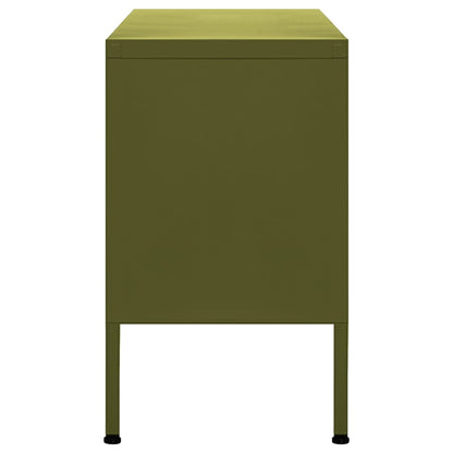 vidaXL TV Cabinet Olive Green 105x35x50 cm Steel