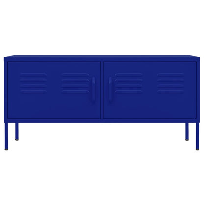 vidaXL TV Cabinet Navy Blue 105x35x50 cm Steel