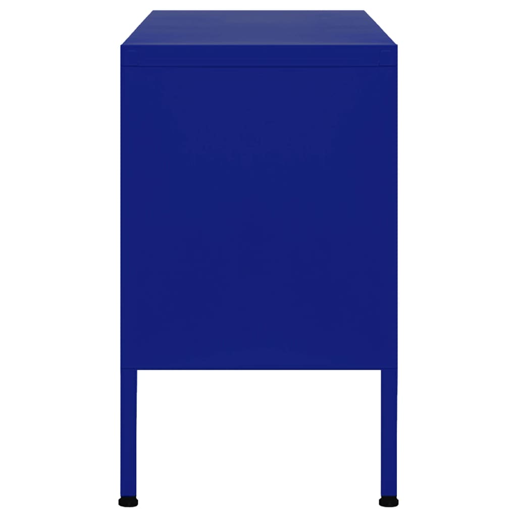 vidaXL TV Cabinet Navy Blue 105x35x50 cm Steel