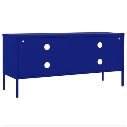 vidaXL TV Cabinet Navy Blue 105x35x50 cm Steel