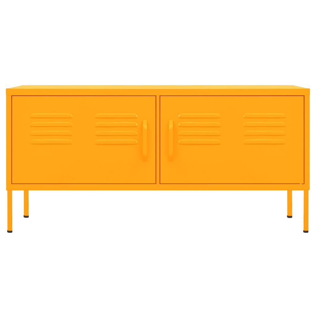 vidaXL TV Cabinet Mustard Yellow 105x35x50 cm Steel