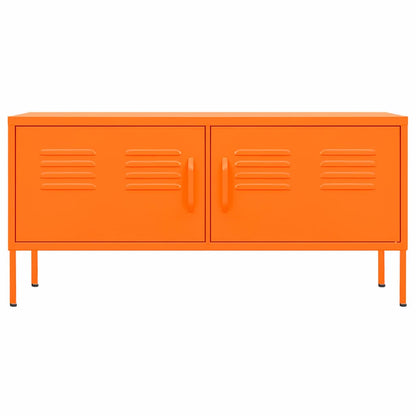 vidaXL TV Cabinet Orange 105x35x50 cm Steel