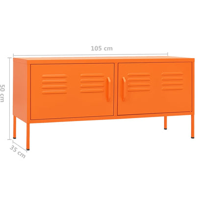 vidaXL TV Cabinet Orange 105x35x50 cm Steel