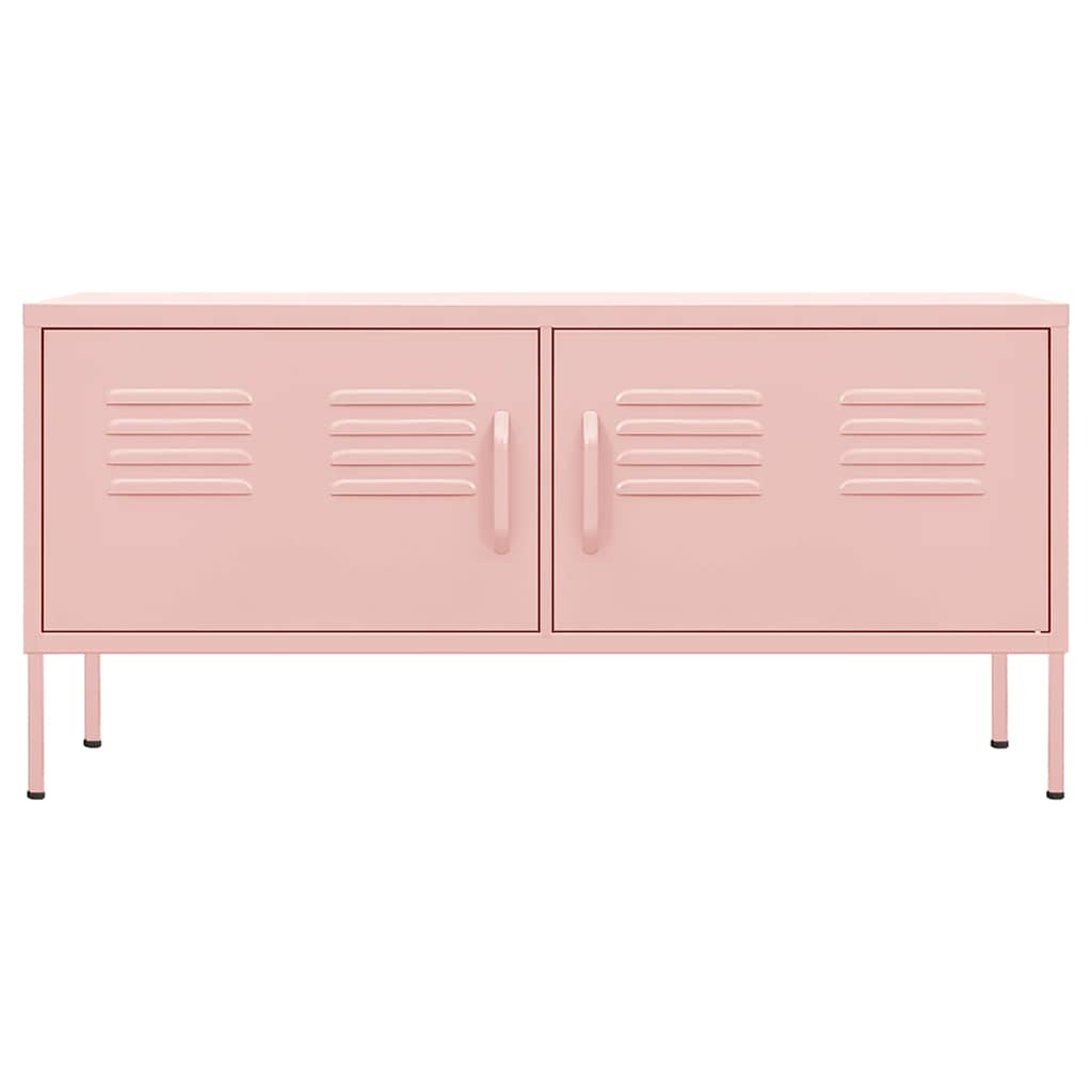 vidaXL TV Cabinet Pink 105x35x50 cm Steel