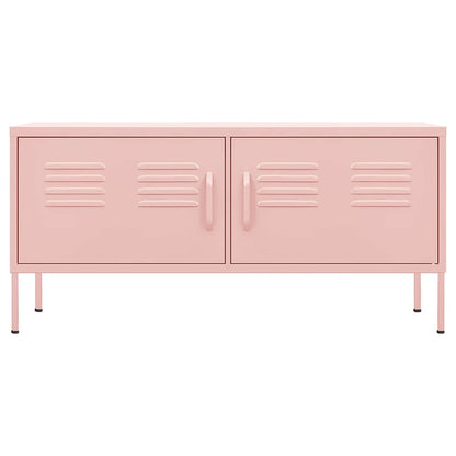 vidaXL TV Cabinet Pink 105x35x50 cm Steel