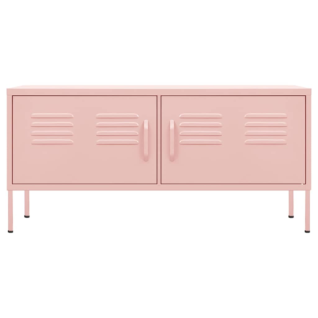 vidaXL TV Cabinet Pink 105x35x50 cm Steel