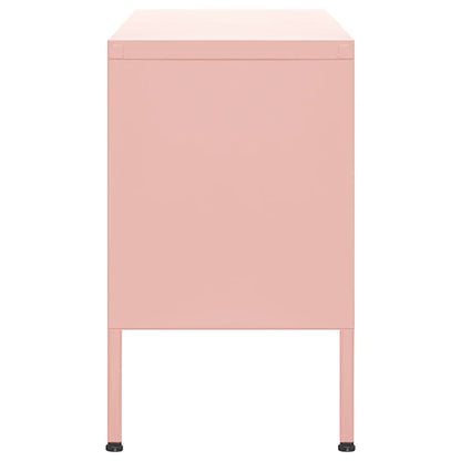 vidaXL TV Cabinet Pink 105x35x50 cm Steel