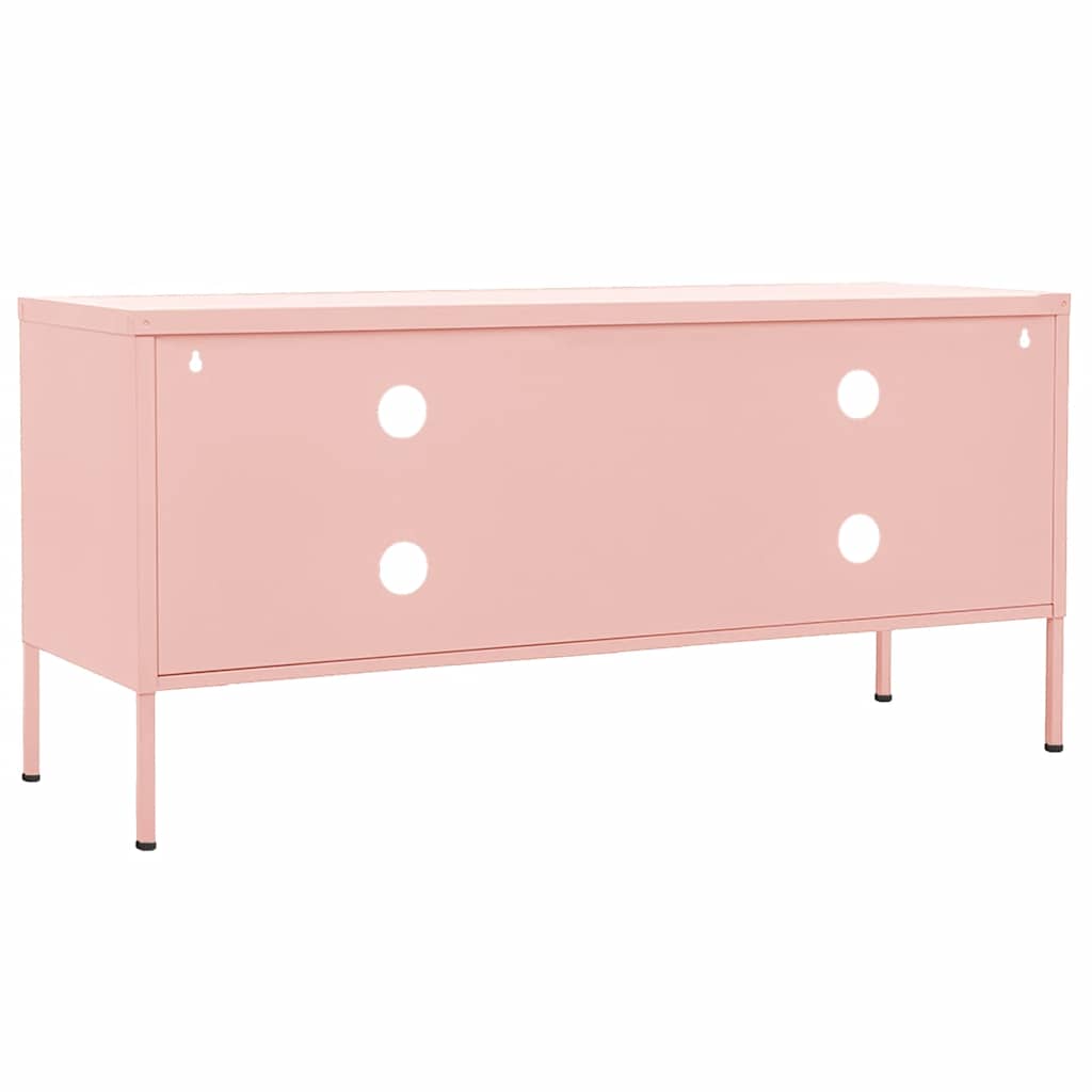vidaXL TV Cabinet Pink 105x35x50 cm Steel