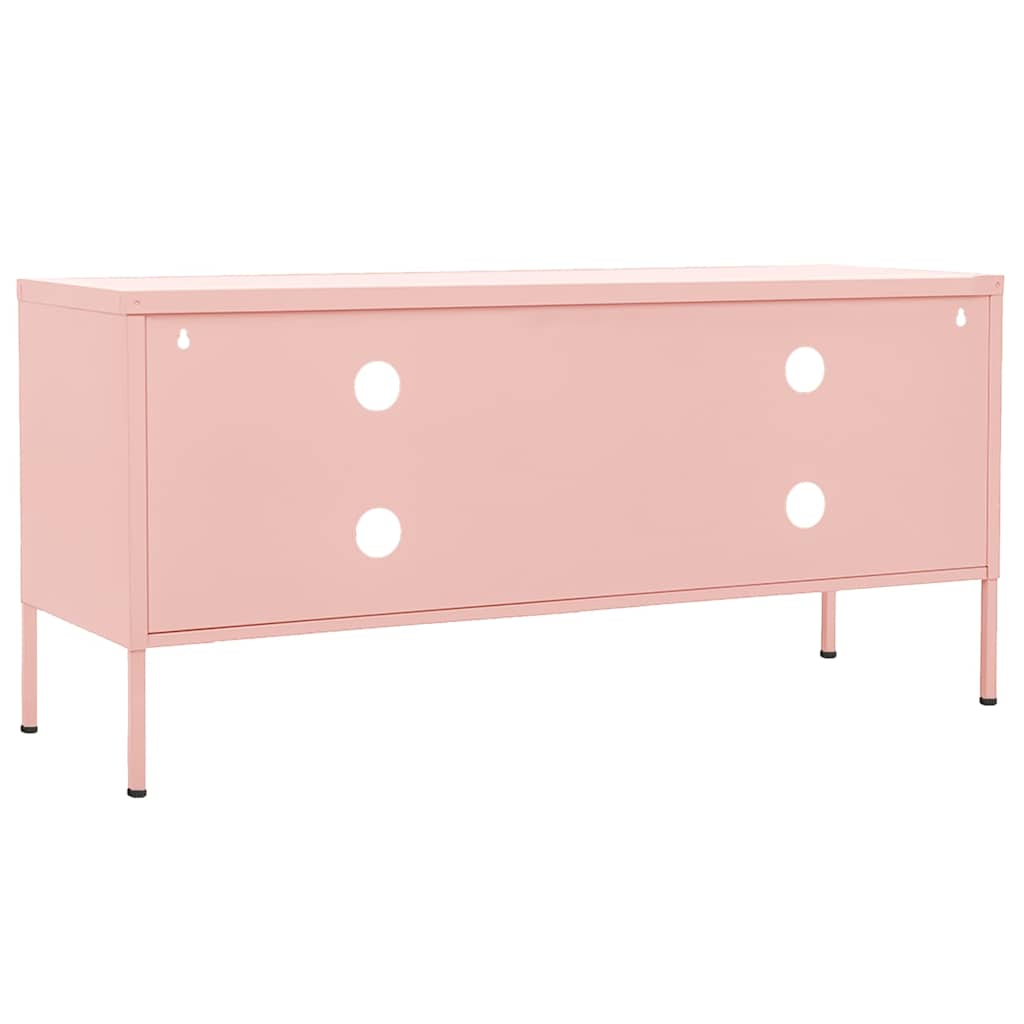 vidaXL TV Cabinet Pink 105x35x50 cm Steel