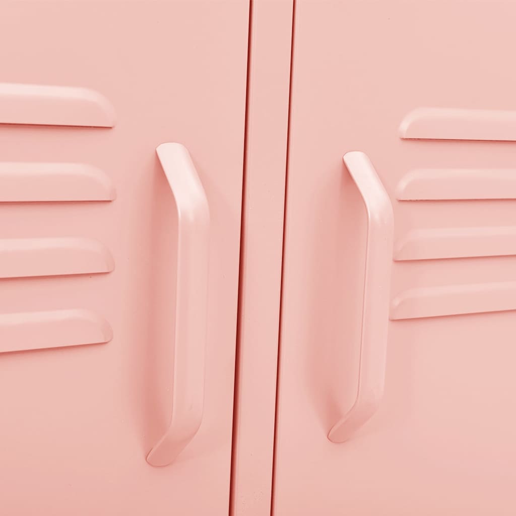 vidaXL TV Cabinet Pink 105x35x50 cm Steel