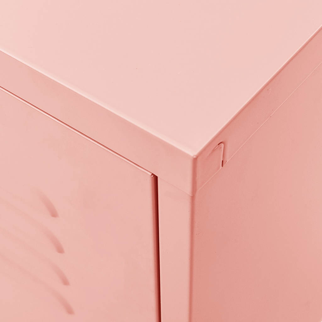 vidaXL TV Cabinet Pink 105x35x50 cm Steel