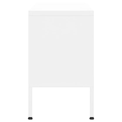 vidaXL TV Cabinet White 105x35x50 cm Steel