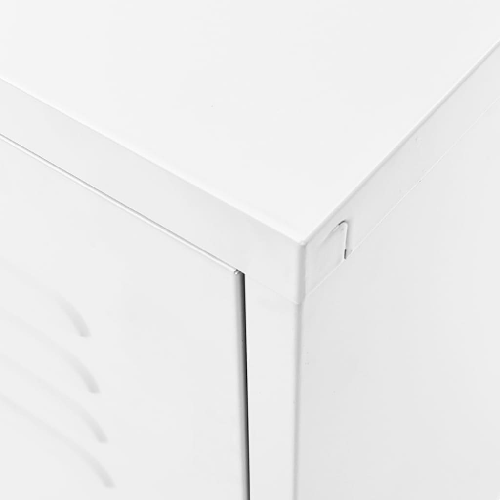 vidaXL TV Cabinet White 105x35x50 cm Steel