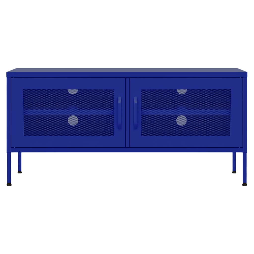 vidaXL TV Cabinet Navy Blue 105x35x50 cm Steel