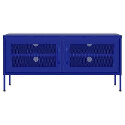 vidaXL TV Cabinet Navy Blue 105x35x50 cm Steel