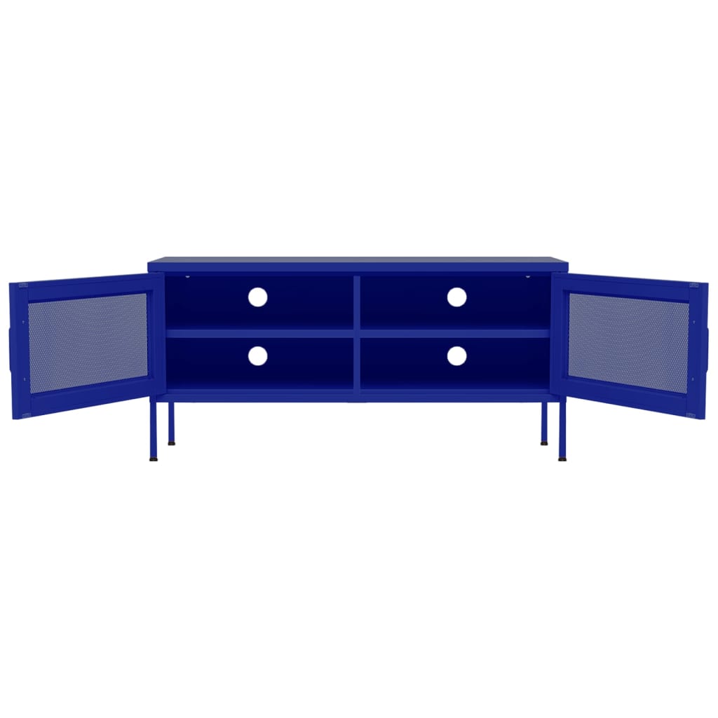 vidaXL TV Cabinet Navy Blue 105x35x50 cm Steel
