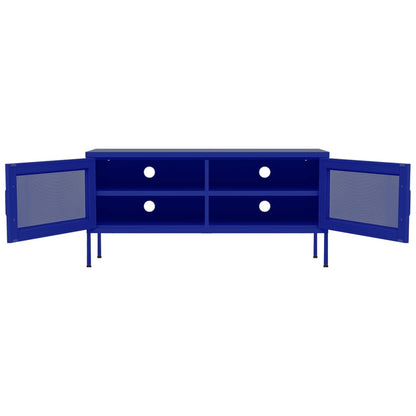 vidaXL TV Cabinet Navy Blue 105x35x50 cm Steel