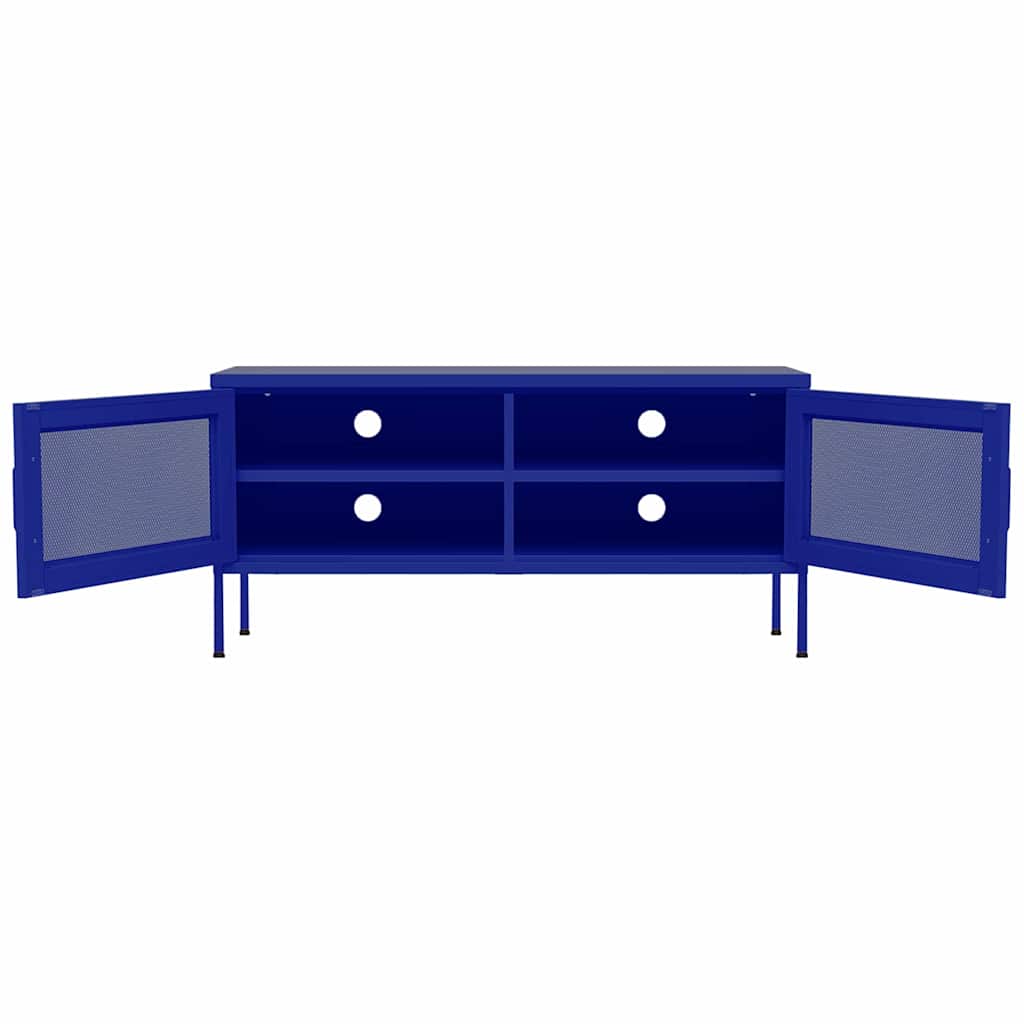vidaXL TV Cabinet Navy Blue 105x35x50 cm Steel