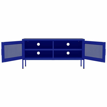 vidaXL TV Cabinet Navy Blue 105x35x50 cm Steel