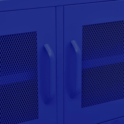 vidaXL TV Cabinet Navy Blue 105x35x50 cm Steel