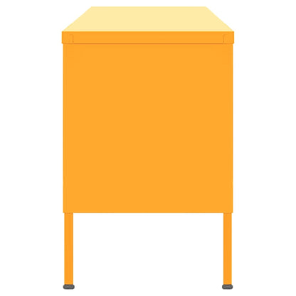 vidaXL TV Cabinet Mustard Yellow 105x35x50 cm Steel