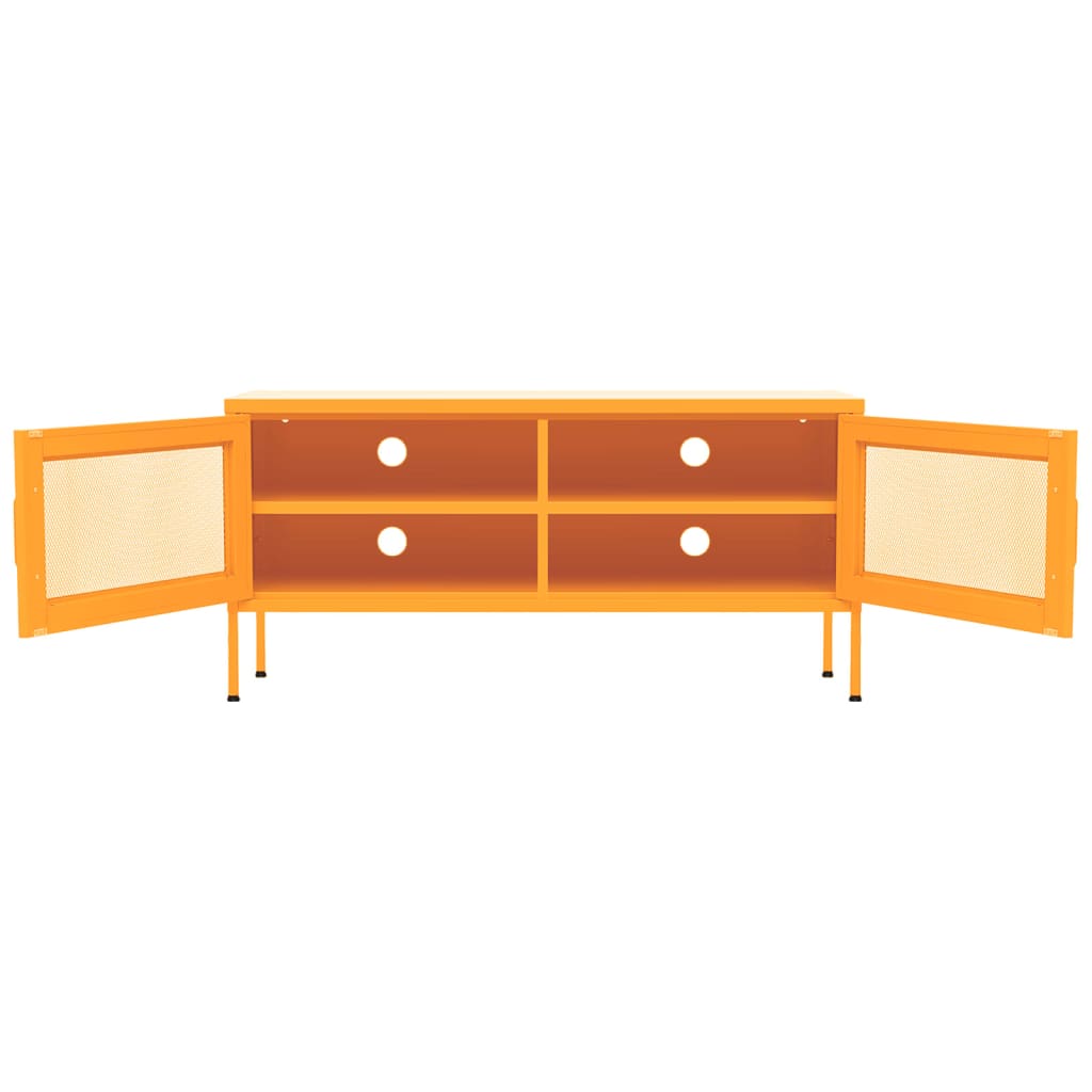 vidaXL TV Cabinet Mustard Yellow 105x35x50 cm Steel