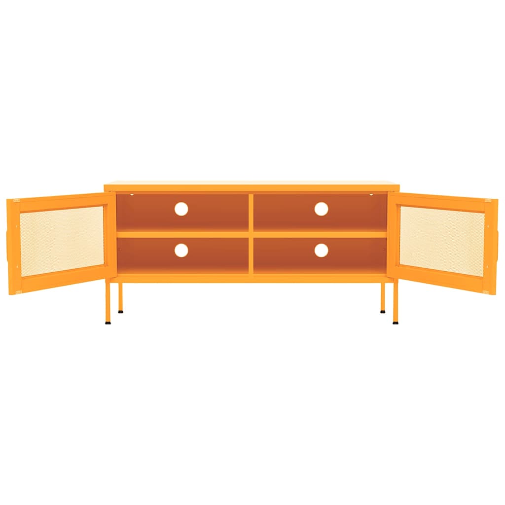 vidaXL TV Cabinet Mustard Yellow 105x35x50 cm Steel