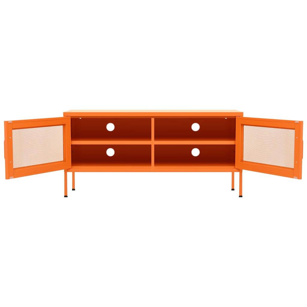 vidaXL TV Cabinet Orange 105x35x50 cm Steel