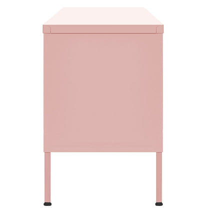 vidaXL TV Cabinet Pink 105x35x50 cm Steel