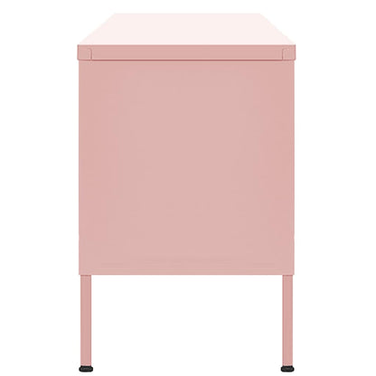 vidaXL TV Cabinet Pink 105x35x50 cm Steel