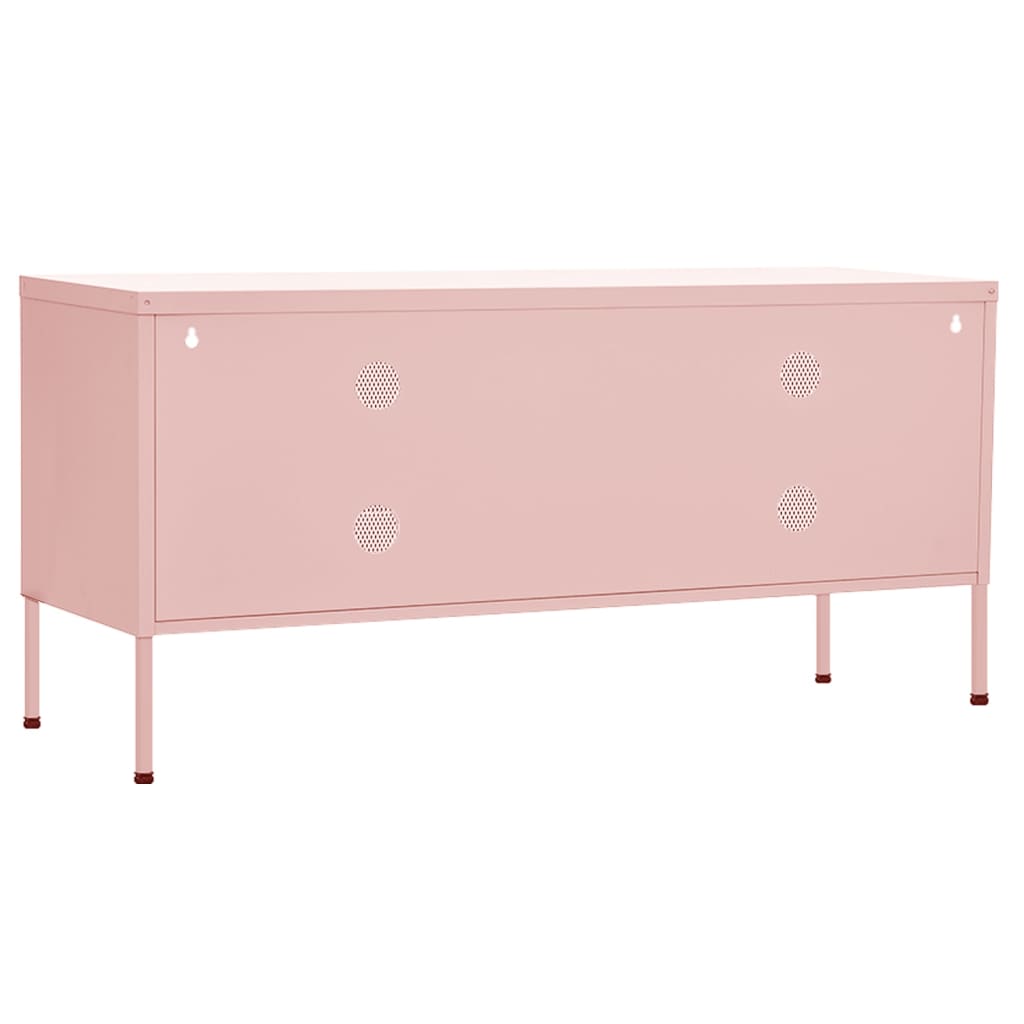 vidaXL TV Cabinet Pink 105x35x50 cm Steel