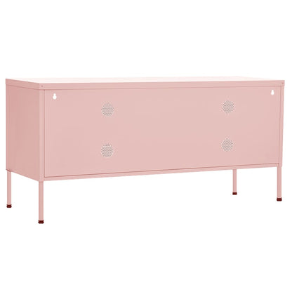 vidaXL TV Cabinet Pink 105x35x50 cm Steel