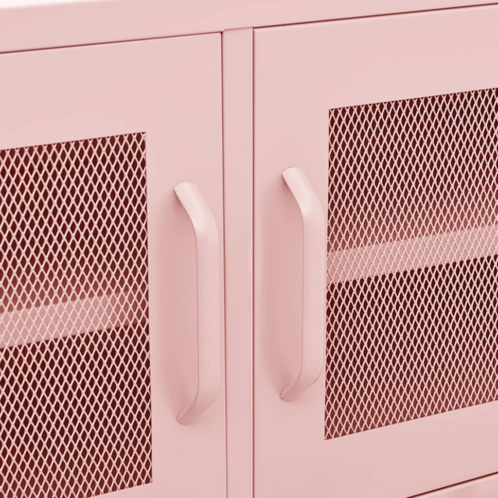 vidaXL TV Cabinet Pink 105x35x50 cm Steel