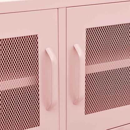 vidaXL TV Cabinet Pink 105x35x50 cm Steel