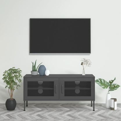 vidaXL TV Cabinet Anthracite 105x35x50 cm Steel