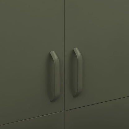 vidaXL Wardrobe Olive Green 90x50x180 cm Steel