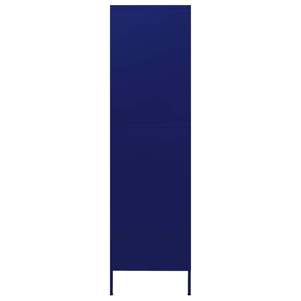 vidaXL Wardrobe Navy Blue 90x50x180 cm Steel