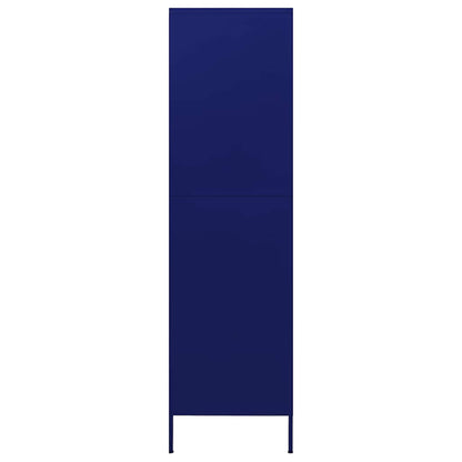 vidaXL Wardrobe Navy Blue 90x50x180 cm Steel