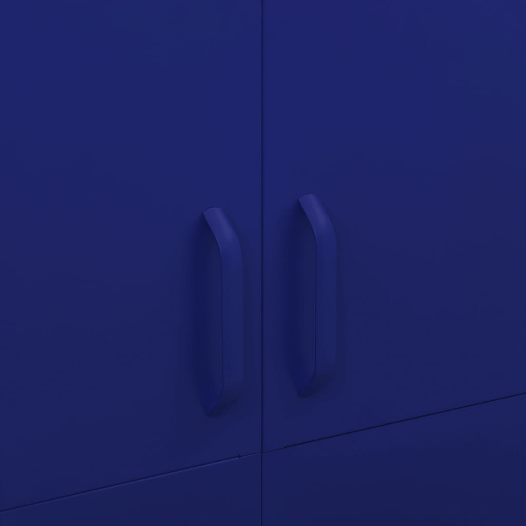 vidaXL Wardrobe Navy Blue 90x50x180 cm Steel