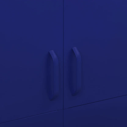 vidaXL Wardrobe Navy Blue 90x50x180 cm Steel