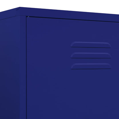 336244 vidaXL Wardrobe Navy Blue 90x50x180 cm Steel