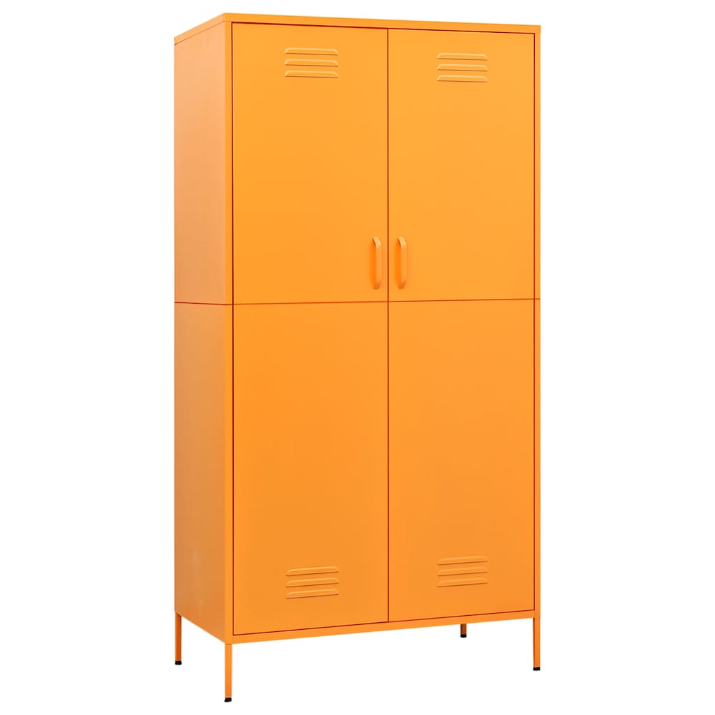 336245 vidaXL Wardrobe Mustard Yellow 90x50x180 cm Steel